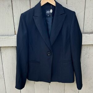 Ash New York Modern Blazer Single Button Textured Classic Sz EU 42